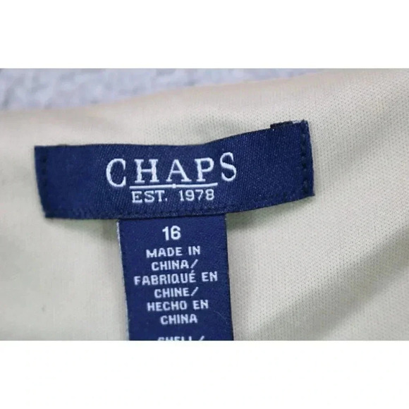 Chaps Metallic Gold Side Rouched Dress-Size 16-Shimmery-Evening-Lined - Picture 4 of 10